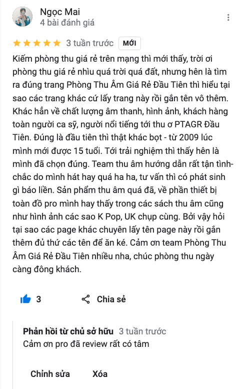 Phong THu Am Gia Re Đầu Tiên Tp Hcm - Từ 2009